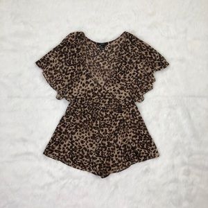 F21 Leopard Print Romper